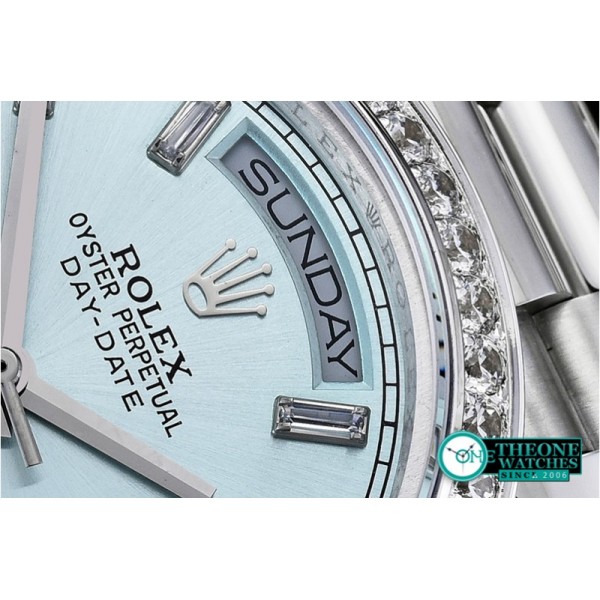 Rolex - DayDate 228206 SS/SS Ice Blue Diam BP Swiss 2836