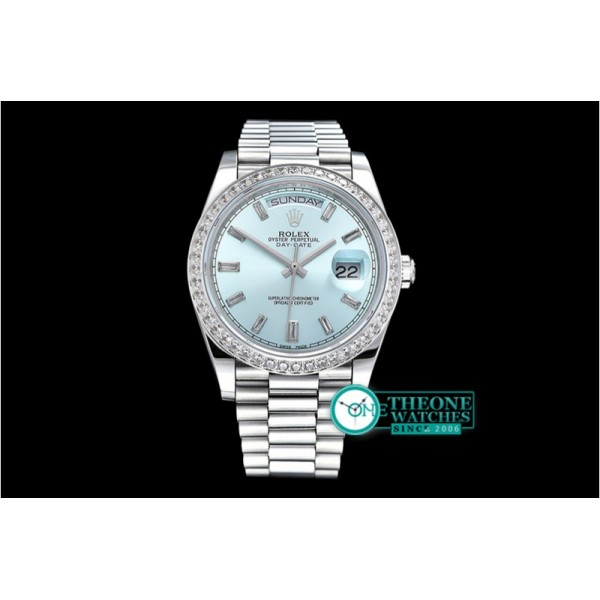 Rolex - DayDate 228206 SS/SS Ice Blue Diam BP Swiss 2836