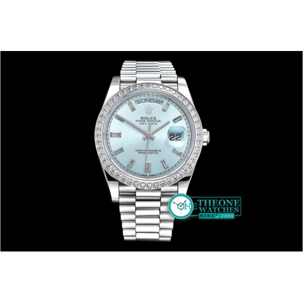 Rolex - DayDate 228206 SS/SS Ice Blue Diam Baug BP A3255 Mod