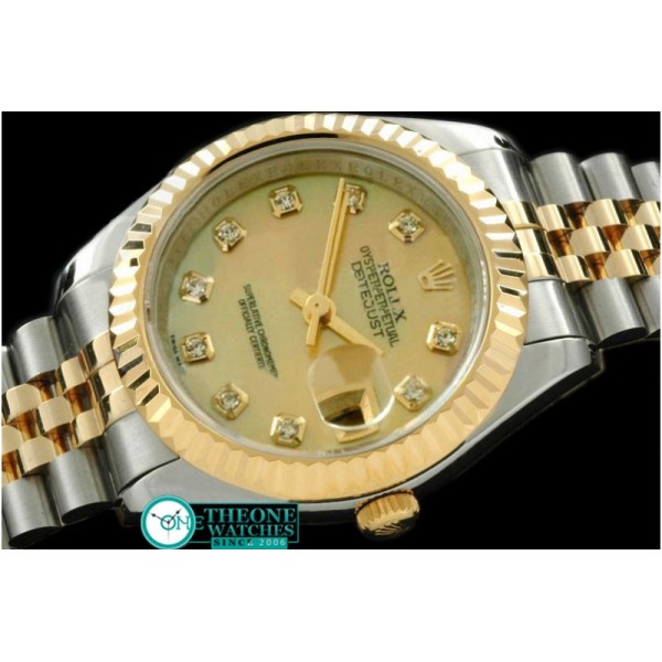 Rolex - SS/YG Jubilee MOP Gold Diamond Swiss Eta 2836-2