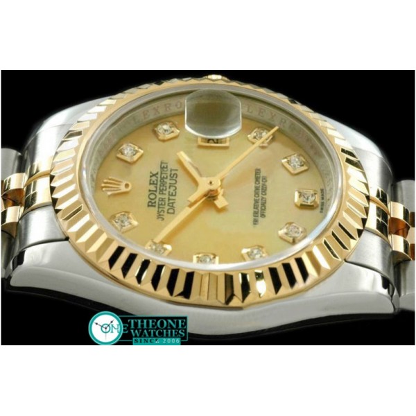 Rolex - SS/YG Jubilee MOP Gold Diamond Swiss Eta 2836-2