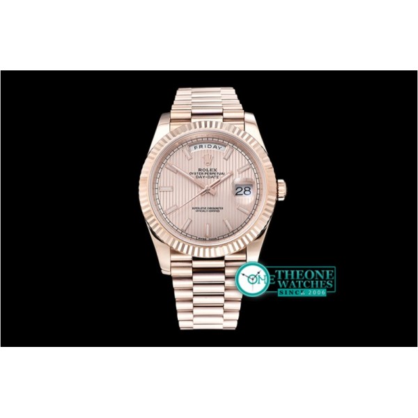 Rolex - DayDate 40mm Flt RG/RG Rose Gold Stick Noob A3255 Mod