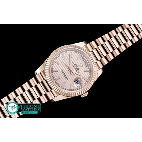 Rolex - DayDate 40mm Flt RG/RG Rose Gold Stick Noob A3255 Mod