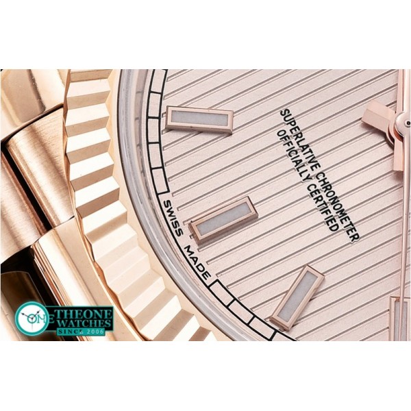 Rolex - DayDate 40mm Flt RG/RG Rose Gold Stick Noob A3255 Mod