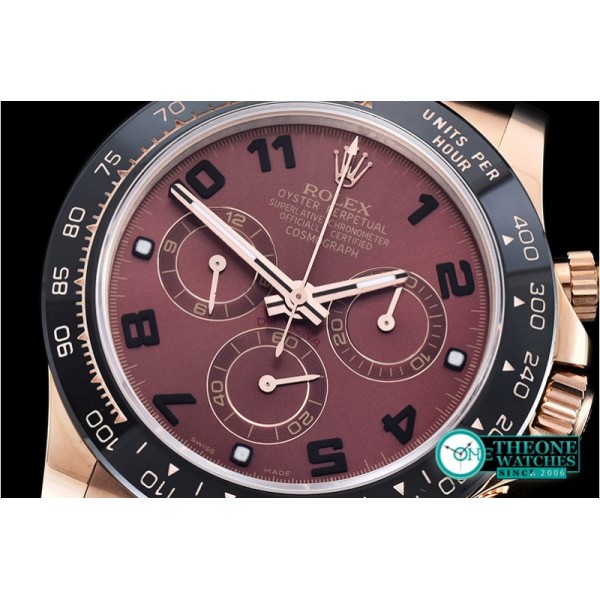 Rolex - Daytona Cer RG/RU Brown Num BP Ult A7750 Mod