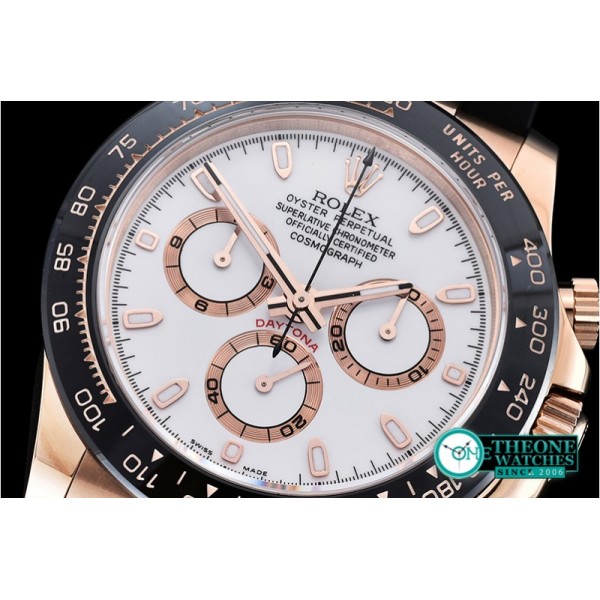 Rolex - Daytona Cer RG/RU White Stick BP Ult A7750 Mod