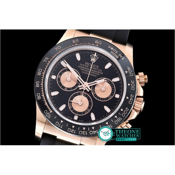 Rolex - Daytona Cer RG/RU Black Stick BP Ult A7750 Mod