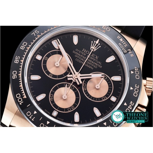 Rolex - Daytona Cer RG/RU Black Stick BP Ult A7750 Mod