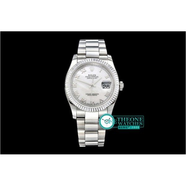 Rolex - DJ 36mm Oyst Flt SS/SS White MOP Roman BP A3135 Mod