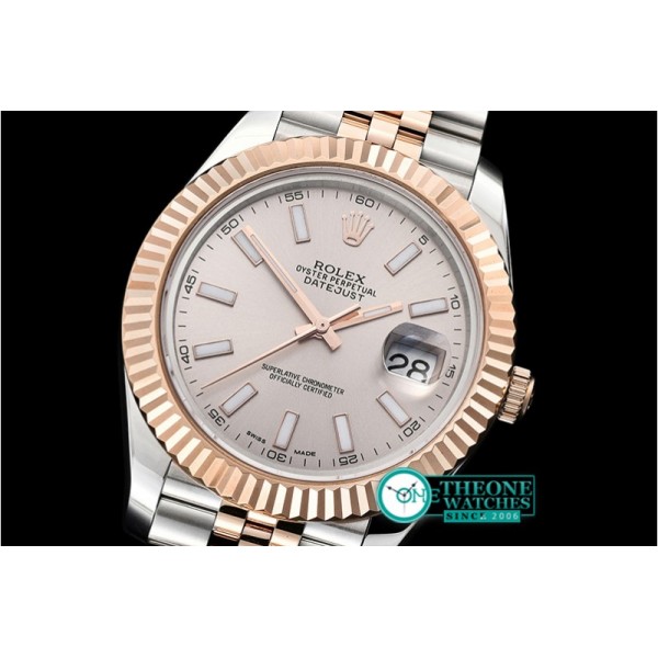 Rolex - DJ2 41mm Jub Flt RG/SS Light Grey Stk BP A3235 Mod