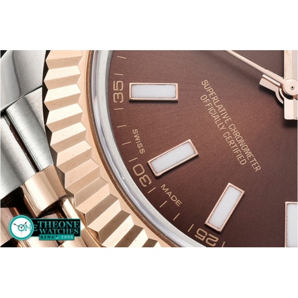 Rolex - DJ2 41mm Jub Flt RG/SS Brown Stk BP A3235 Mod