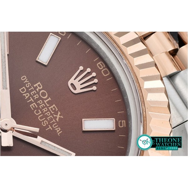 Rolex - DJ2 41mm Jub Flt RG/SS Brown Stk BP A3235 Mod