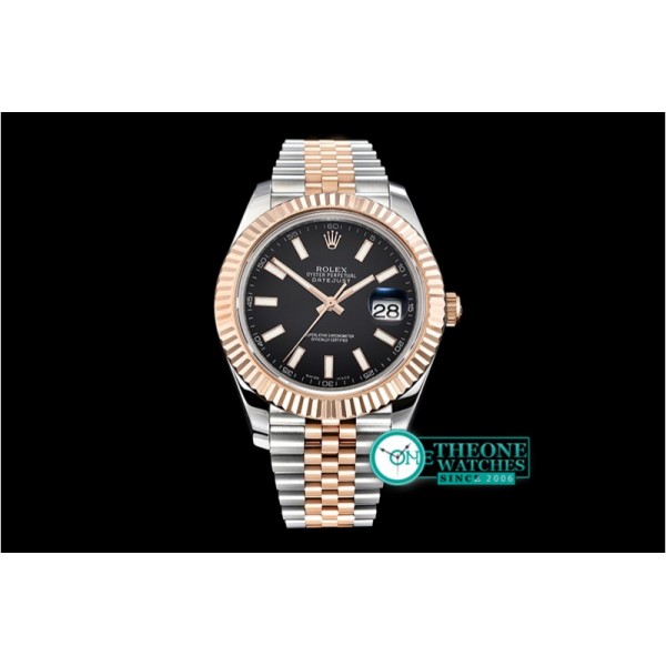 Rolex - DJ2 41mm Jub Flt RG/SS Black Stk BP A3235 Mod