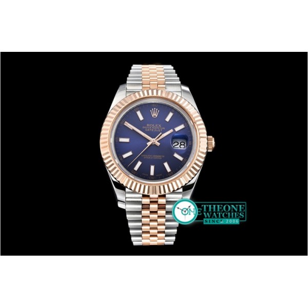 Rolex - DJ2 41mm Jub Flt RG/SS Blue Stk BP A3235 Mod