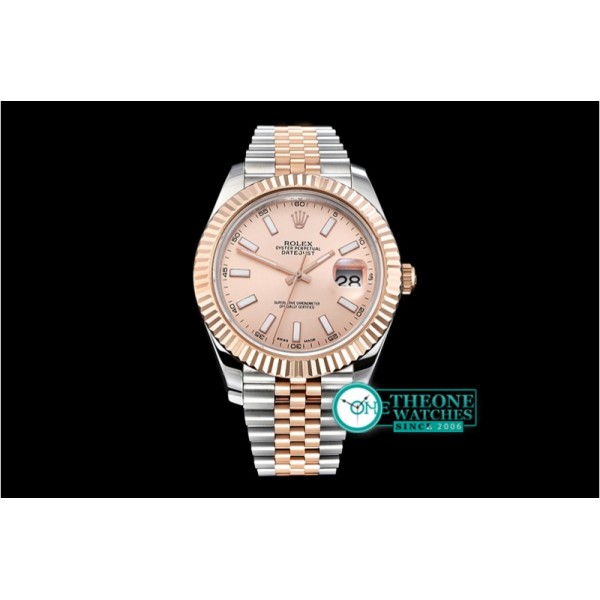 Rolex - DJ2 41mm Jub Flt RG/SS Rose Gold Stk BP A3235 Mod