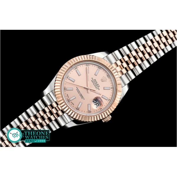 Rolex - DJ2 41mm Jub Flt RG/SS Rose Gold Stk BP A3235 Mod