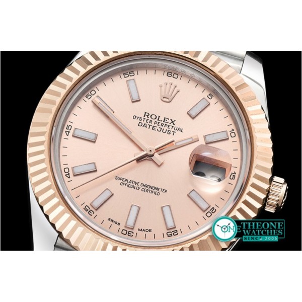 Rolex - DJ2 41mm Jub Flt RG/SS Rose Gold Stk BP A3235 Mod