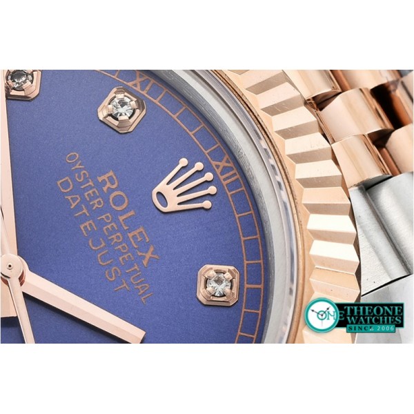 Rolex - DJ2 41mm Jub Flt RG/SS Blue Diams BP A3235 Mod