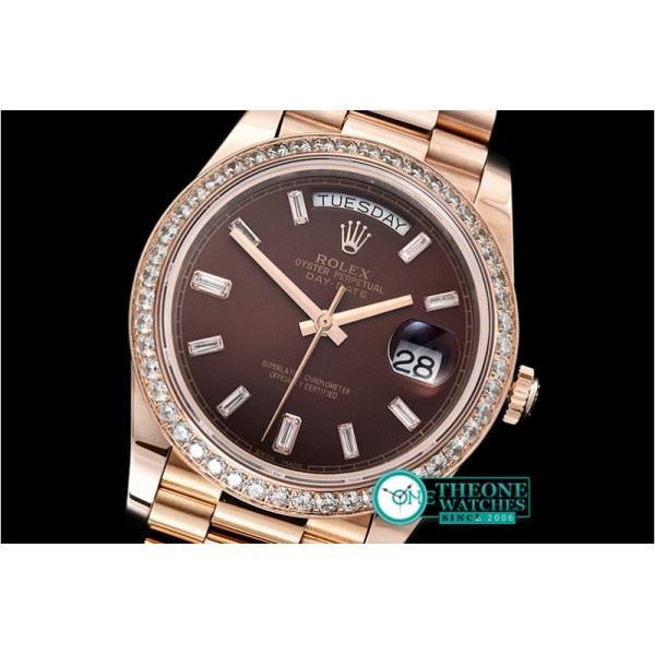 Rolex - DD40 228206 Diam RG/RG Wrap Brown Diam BP Swiss 2836