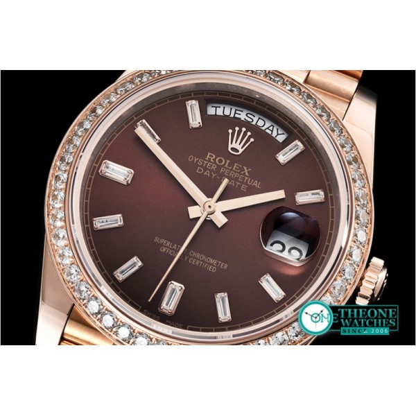 Rolex - DD40 228206 Diam RG/RG Wrap Brown Diam BP Swiss 2836