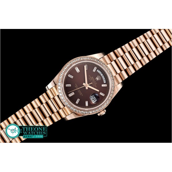 Rolex - DD40 228206 Diam RG/RG Wrap Brown Diam BP Swiss 2836