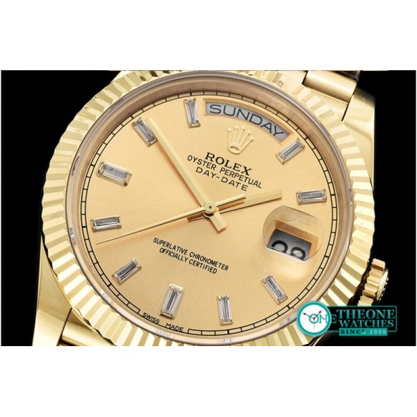 Rolex - DayDate 40mm Flt YG/YG Gold Baug. Diam BP A2836