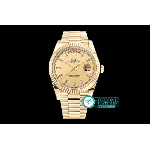 Rolex - DayDate 40mm Flt YG/YG Gold Baug. Diam BP A2836