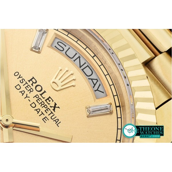 Rolex - DayDate 40mm Flt YG/YG Gold Baug. Diam BP A2836