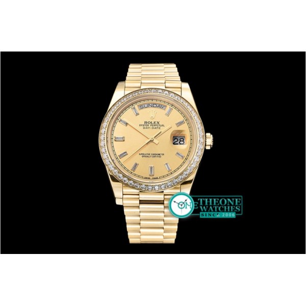 Rolex - DayDate 40mm Diam YG/YG Gold Baug. Diam BP A2836