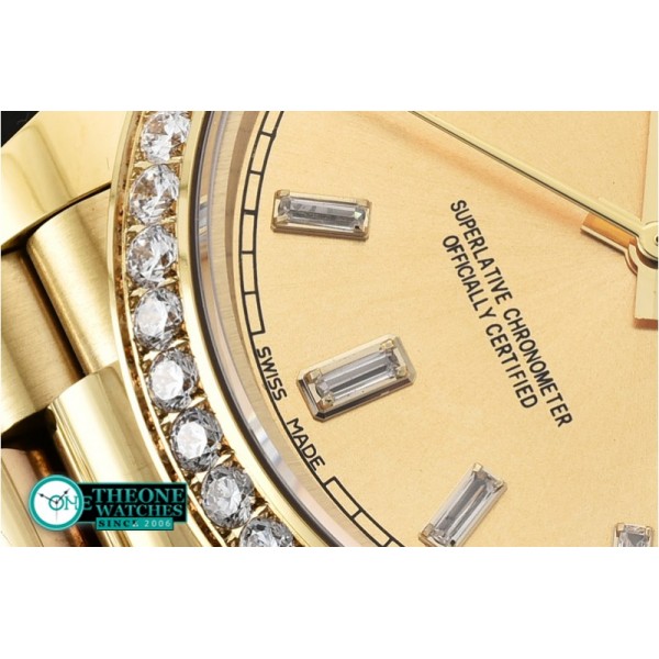 Rolex - DayDate 40mm Diam YG/YG Gold Baug. Diam BP A2836