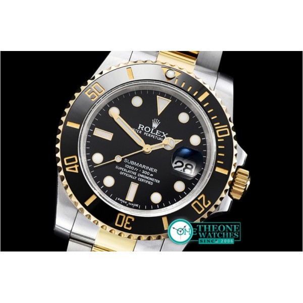 Rolex - Submariner 116613 YG/SS Black JF A3135 Mod