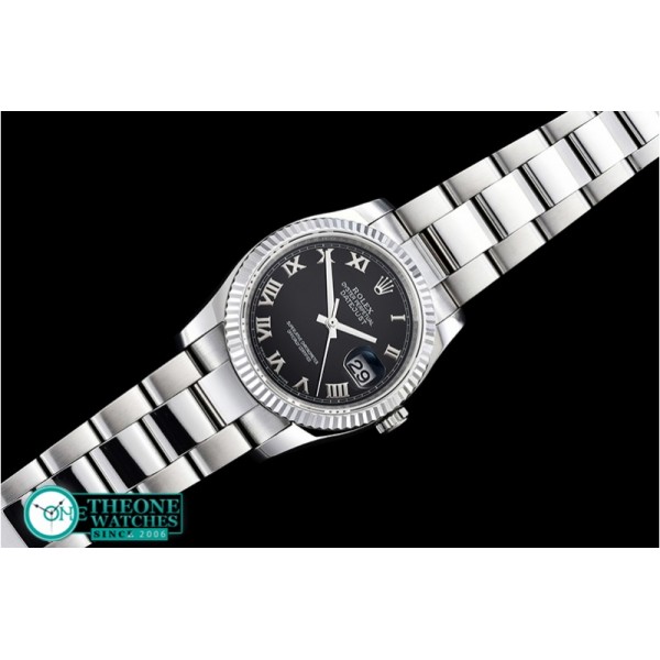 Rolex - DJ 36mm Oyst Flt SS/SS Black Roman BP A3135 Mod