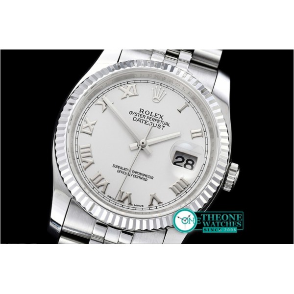 Rolex - DJ 36mm Jub Flt SS/SS White Roman BP A3135 Mod