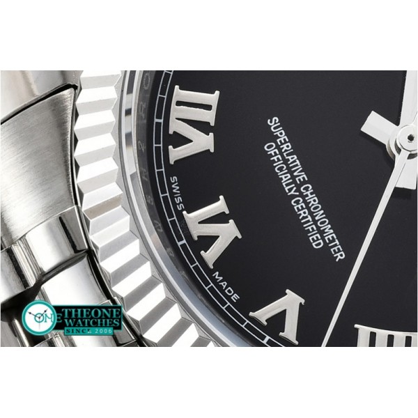 Rolex - DJ 36mm Jub Flt SS/SS Black Roman BP A3135 Mod