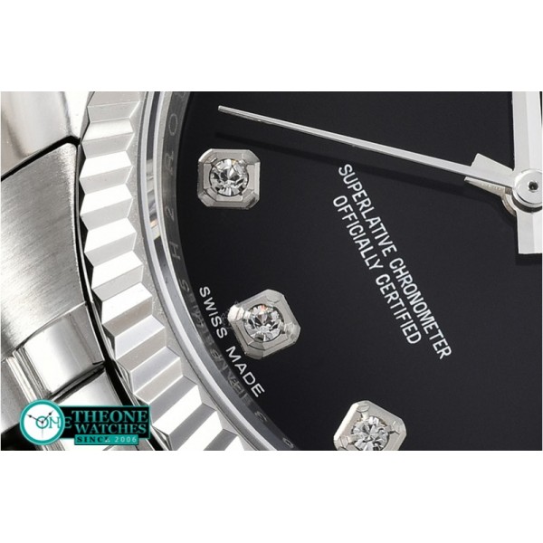 Rolex - DJ 36mm Jub Flt SS/SS Black Diams BP A3135 Mod