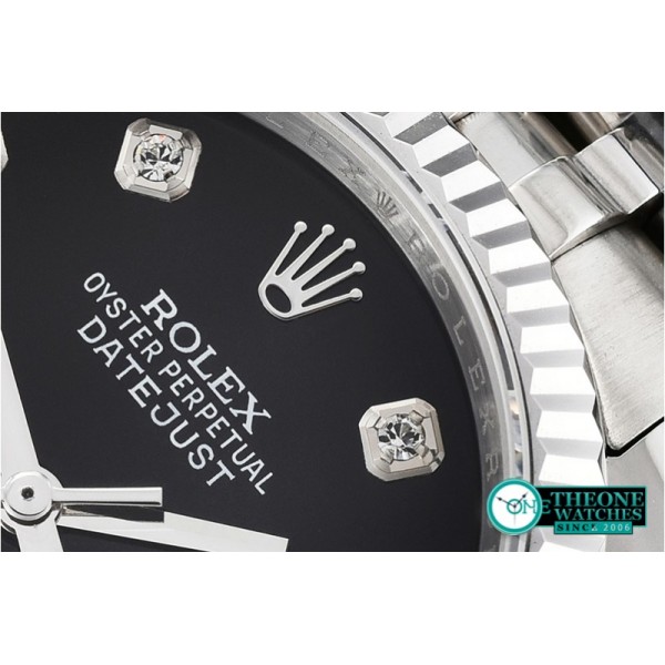 Rolex - DJ 36mm Jub Flt SS/SS Black Diams BP A3135 Mod