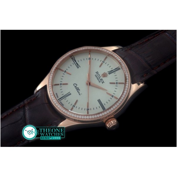 Rolex - 2014 Cellini Time RG/LE White Asia 2824