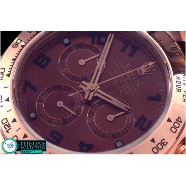 Rolex - 2015 RG/RG Brown Numerals A-7750 Sec@6