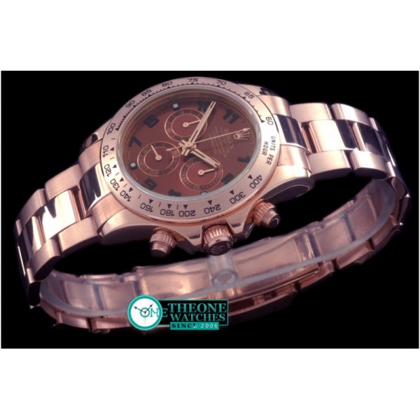 Rolex - 2015 RG/RG Brown Numerals A-7750 Sec@6