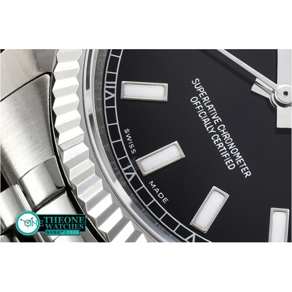 Rolex - DJ 36mm Jub Flt SS/SS Black Thick Lume BP A3135 Mod