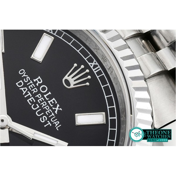 Rolex - DJ 36mm Jub Flt SS/SS Black Thick Lume BP A3135 Mod