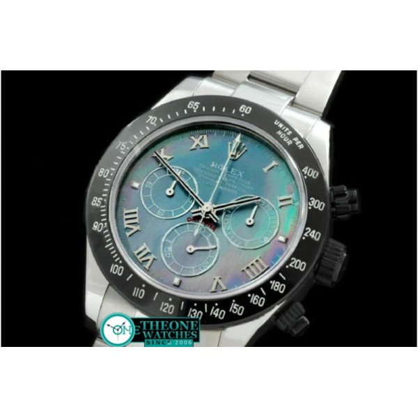 Rolex - SS/PVD MOP Green Roman Asia 7750 Running Secs @ 6