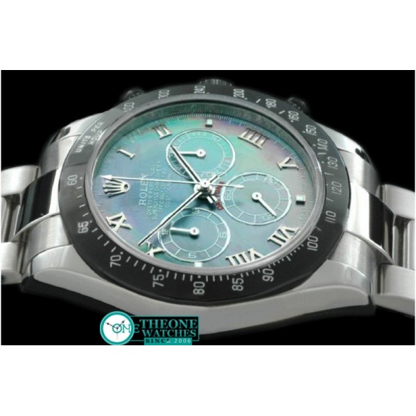 Rolex - SS/PVD MOP Green Roman Asia 7750 Running Secs @ 6