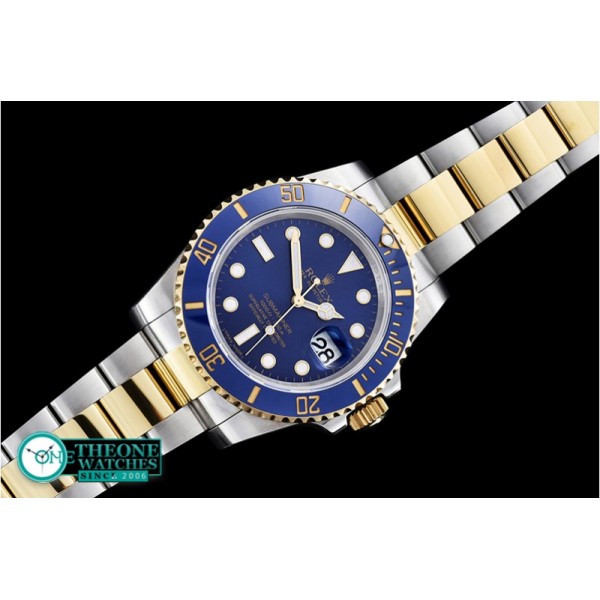 Rolex - Submariner 116613 YG/SS Cer Bez Blue JF Asia 2836