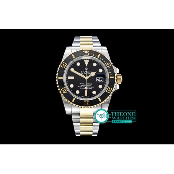 Rolex - Submariner 116613 YG/SS Cer Bez Black JF Asia 2836