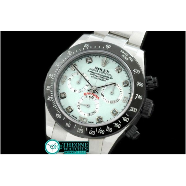 Rolex - SS/PVD MOP White Diam Asia 7750 Running Secs @ 6