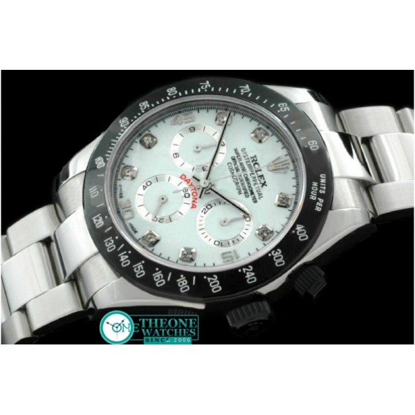 Rolex - SS/PVD MOP White Diam Asia 7750 Running Secs @ 6