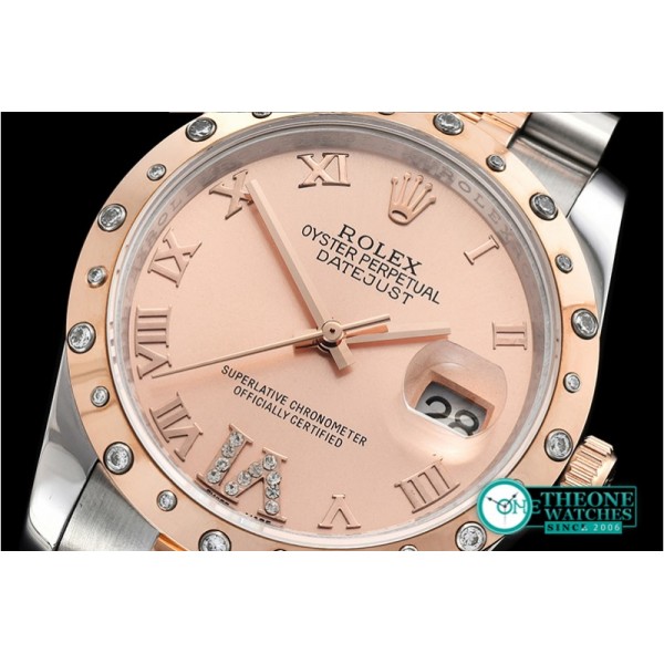 Rolex - DJ Midsize 31mm Diam Bez RG/SS Rose Diam BP A2836