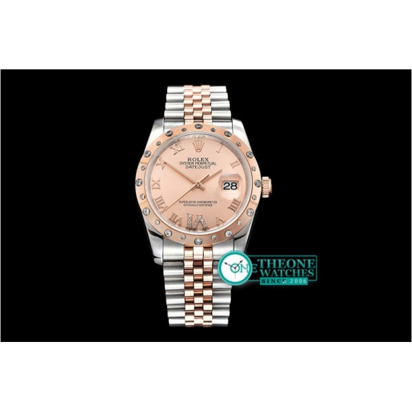 Rolex - DJ Midsize 31mm Diam Bez RG/SS Rose Diam BP A2836