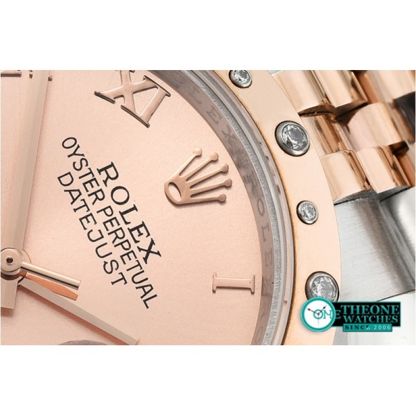 Rolex - DJ Midsize 31mm Diam Bez RG/SS Rose Diam BP A2836